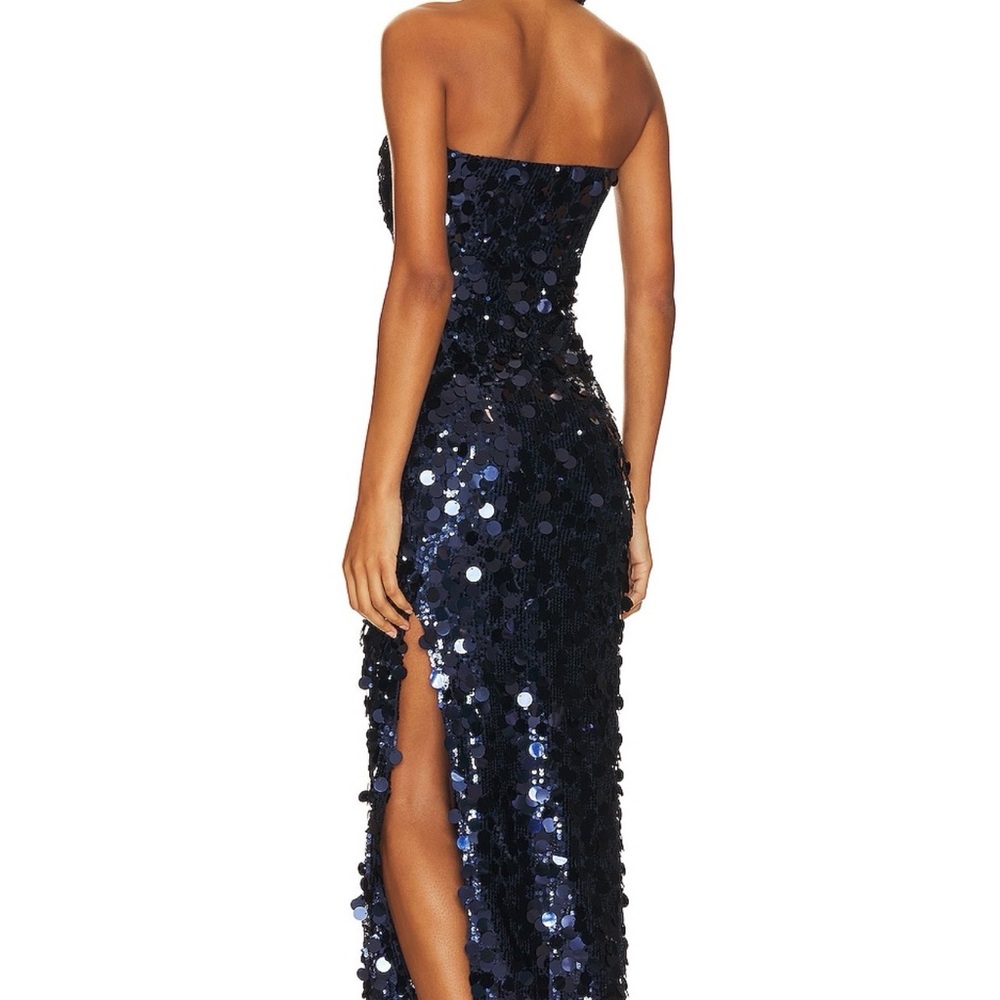 REVOLVE Strapless Sequin Dress in Midnight Blue - Picture 2 of 2